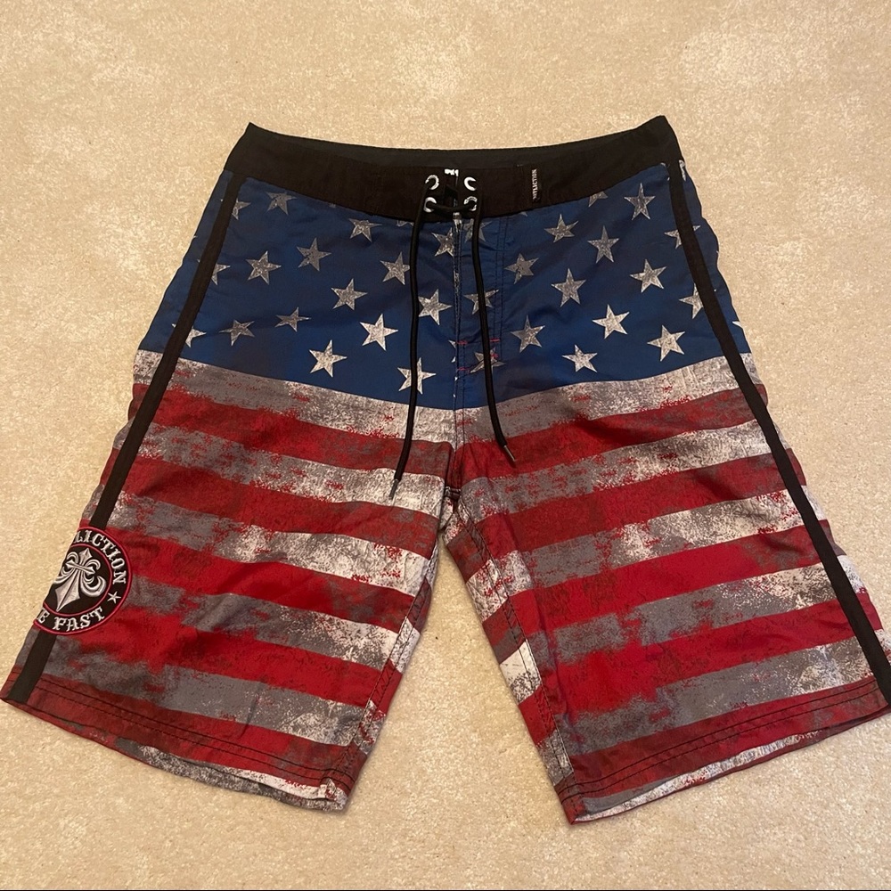 Affliction American flag BoardShorts